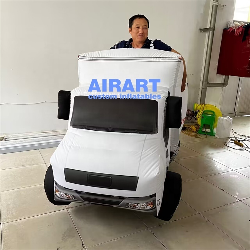 Adult size events decorating inflatable white car costume,parade walking inflatable car suit