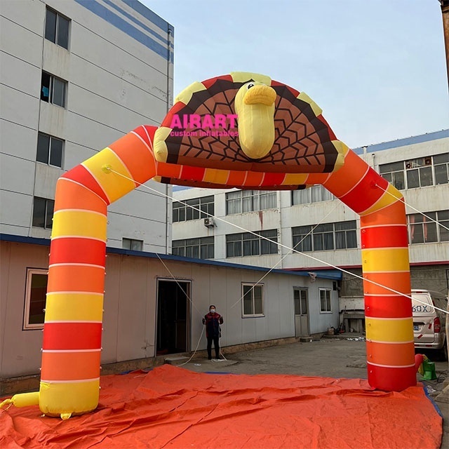 thanksgiving day inflatable turkey arch,giant inflatable bird channel