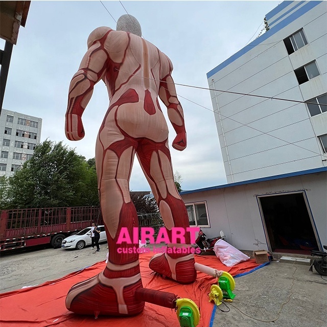 Giant size Human muscle tissue is exposed inflatable Titan man balloon for activity decorations