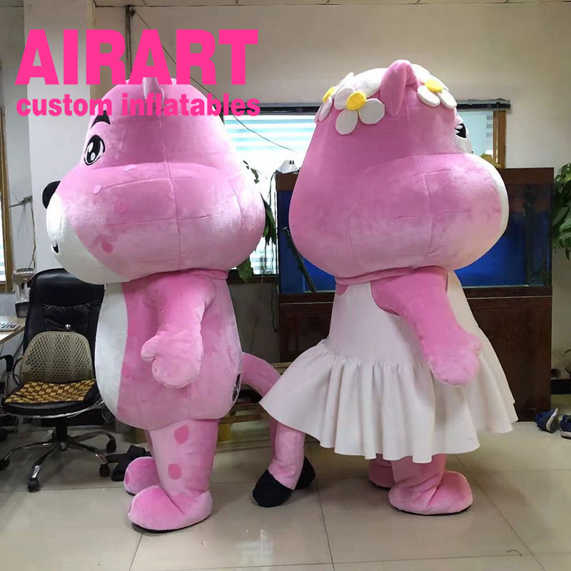 bespoke animals costume inflatable pink cat plush toy,inflatable walking cat mascot costume