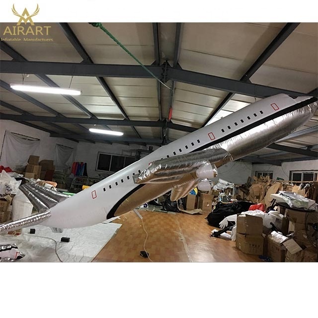 Silver inflatable aircraft custom inflatable model