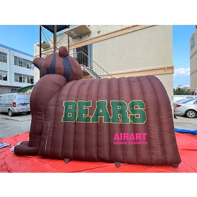 Inflatable leopard helmet tunnel attractive inflatable bear tunnel inflatable animal tunnel