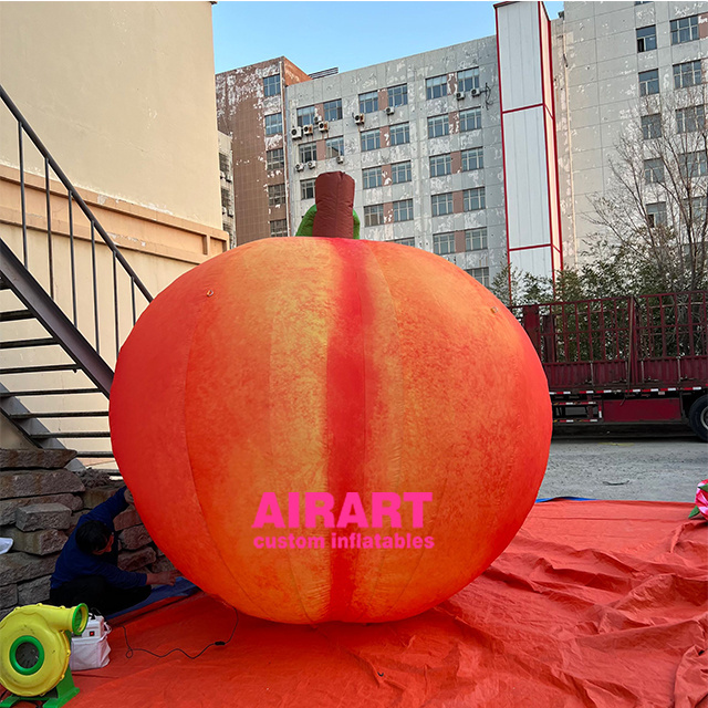 A1 3m Giant Inflatable Peach Model Customized Festival Advertising Inflatable Fruits For Sale