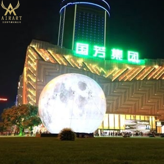 Giant Led inflatable moon ball, inflatable moon globe for decoration