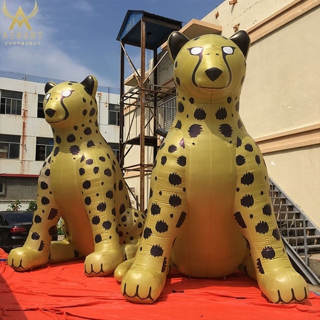 lifelike giant inflatable Cheetah model /Pop music festival event decoration inflatable Leopard ideas