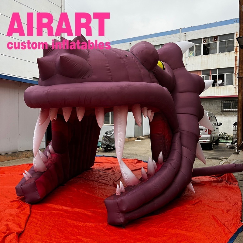 inflatable dragon mouth tunnel,Giant Inflatable Event Dragon Head Tunnel Inflatable Dragon Head Tunnel