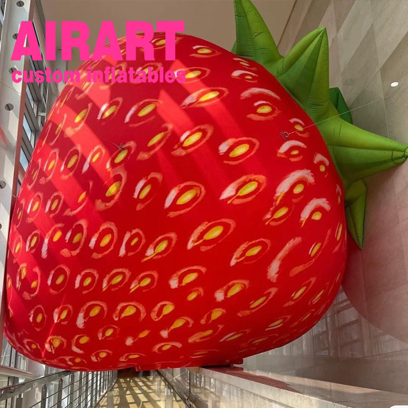 Inflatable Strawberry Model Advertising Wholesale Price Inflatable Fruit For Decoration