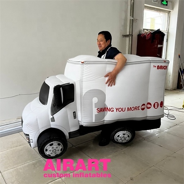 Adult inflatable costume White inflatable truck inflatable car costume for display