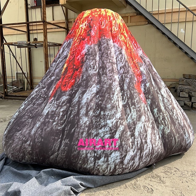 factory design inflatable volcano,giant inflatable burning mountain