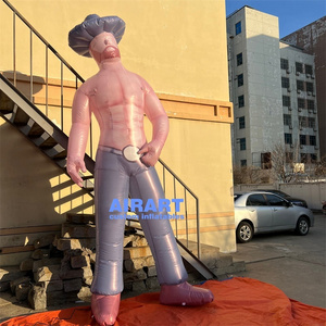 Activity outside Advertising decoration inflatable cowboy model for sale