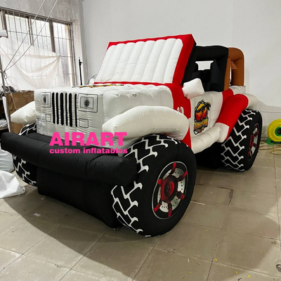 DIY color inflatable race car model toy, giant inflatable jeep car balloon for advertising used