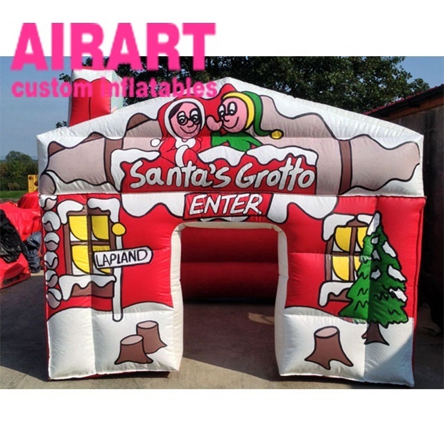 Big Xmas outdoor decoration inflatable printing logo tent