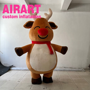 Christmas decoration inflatable plush reindeer costume inflatable christmas deer costume