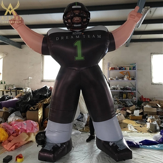 Attractive event ideas inflatable football team player figure for advertising decoration