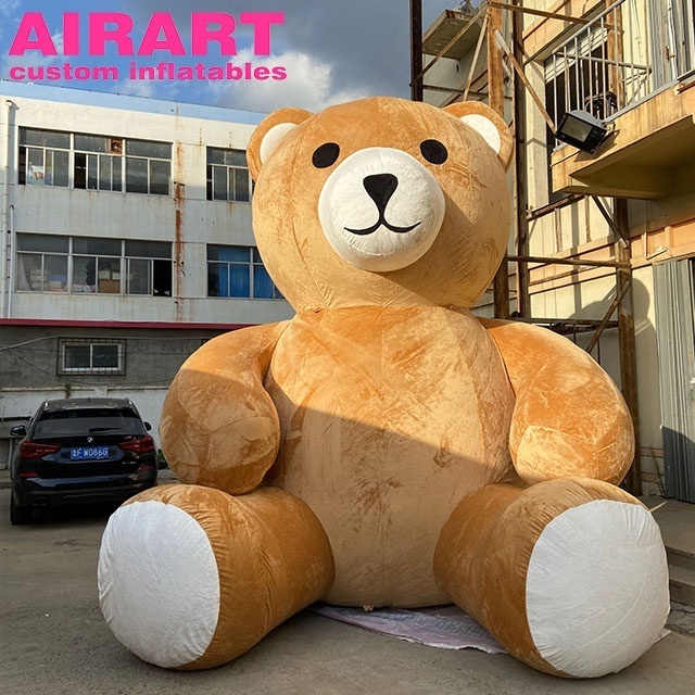 2020 new outdoor giant brown bear mascot,christmas event decoration inflatable bear balloon