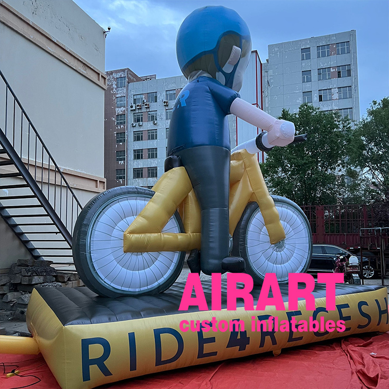 Giant Outdoor Display Inflatable Bike / Bicycle Model With Custom Logo For Sale