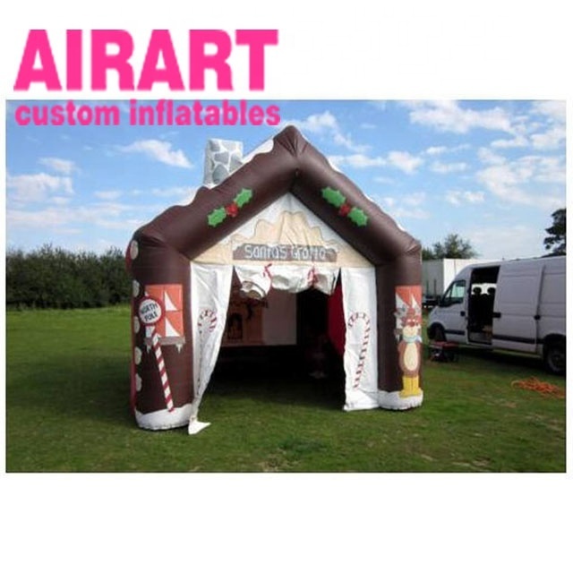 Big Xmas outdoor decoration inflatable printing logo tent