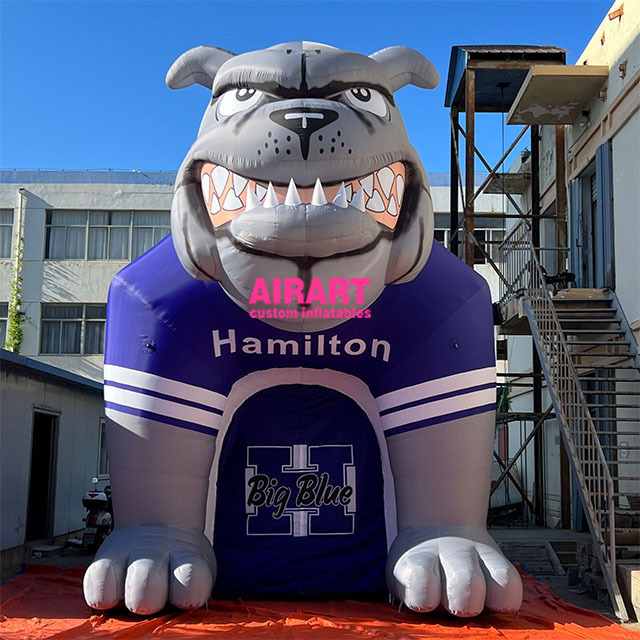 Outdoor decoration Advertising Inflatable Bulldog Tunnel Balloon Tent