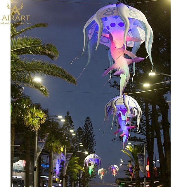 Newest Model Inflatable Jellyfish Flying Decoration Balloon /Inflatable Hanging Octupus Floating Ideas Customized Airart