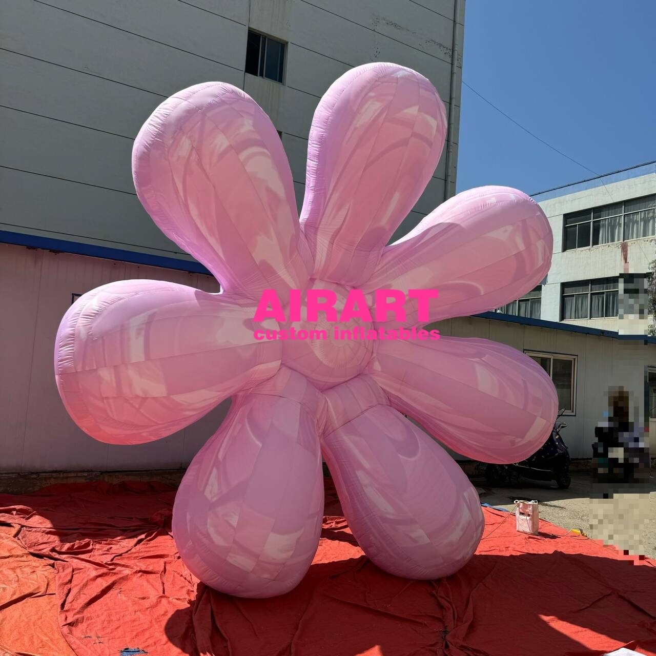 inflatable sakura props,blow up inflatable pink flower props,wall building decoration inflatable flower air balloon