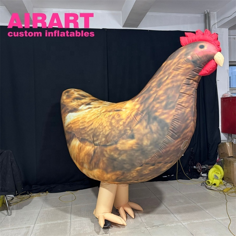 Simulation style inflatable hen costume,inflatable hen walking suit animal balloon