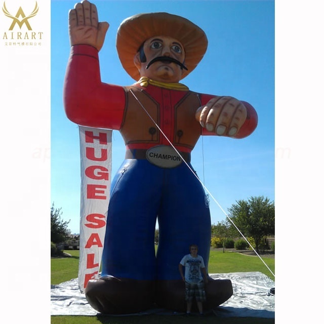 giant funny character inflatable cowboy figure for party event parade decoration,custom cartoon shape