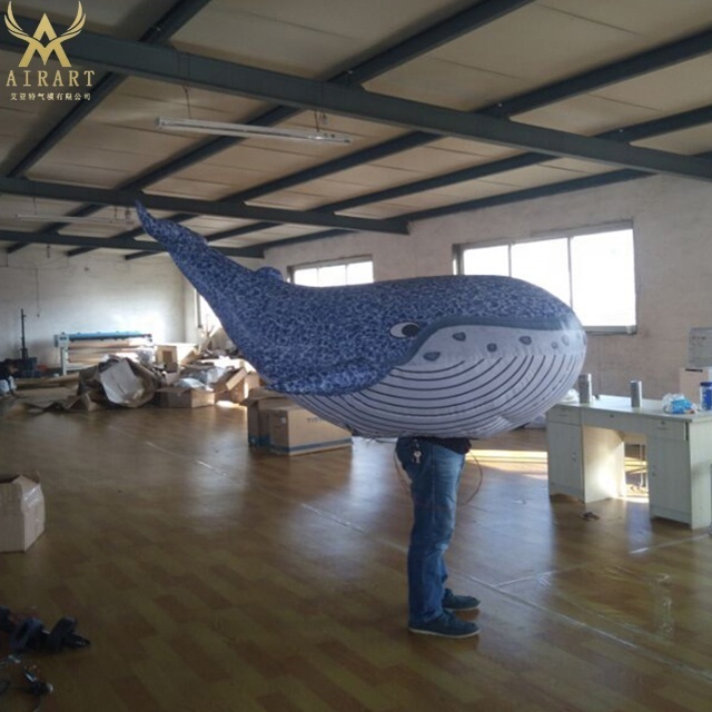 Lovely Inflatable Whale Fish Costume , Customized Inflatable Shark Costume for Outdoor Event Decor Balloon 2-7 Days Airart 1pc