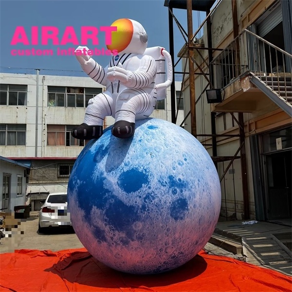 Outdoor decoration giant inflatable astronaut inflatable planet