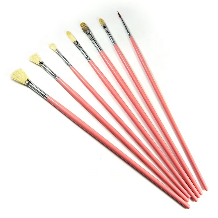 Bristle Paint Brush Set Artam High Quality Badger Hair Free Sample Customized OEM Wooden Art Paint Brushes 10 Watercolor Brush