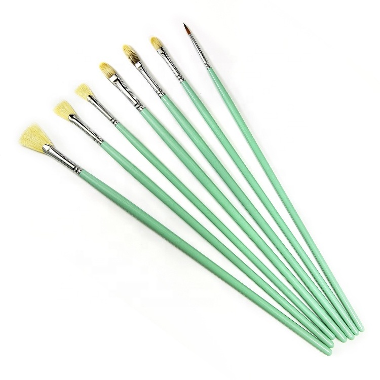 Bristle Paint Brush Set Artam High Quality Badger Hair Free Sample Customized OEM Wooden Art Paint Brushes 10 Watercolor Brush