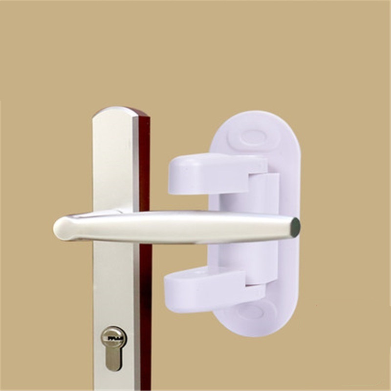 1 Pack Childproof Door Lever Lock Child Door Lock Prevents Toddlers From Opening Doors Durable ABS with 3M Adhesive Backing