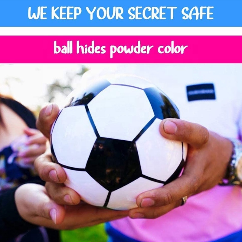 CPC Artamber Safety Pink and Blue Baby Party Corn Flour Confetti Gender Reveal Smoke Bomb Soccer Ball