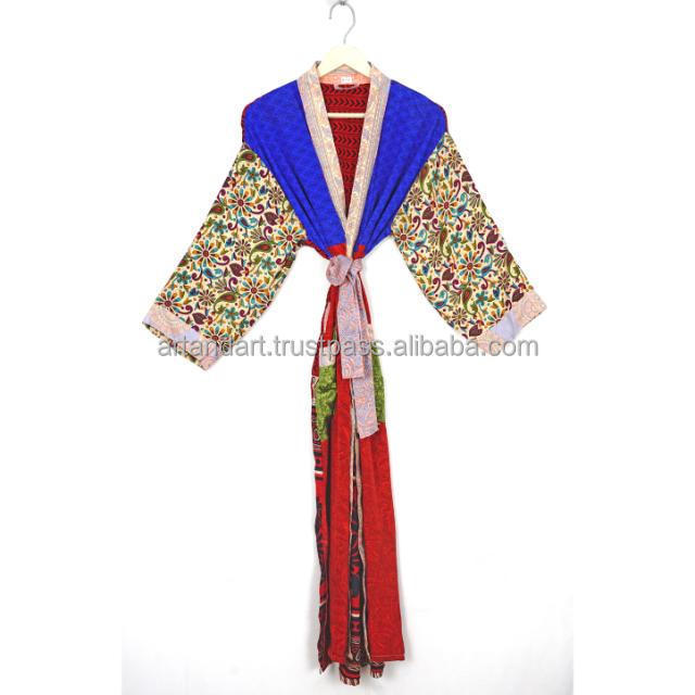 Wholesale And Manufacture Silk kimono bath bridal robe with silk Night wear Silk Floral kimono bridesmaid robes Swim Wear