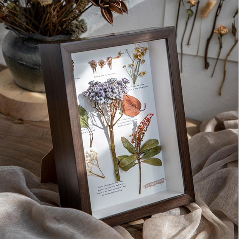 Custom Wedding Wall Hanging And Tabletop Wooden 3d Shadow Box Frame Diy Dried Flowers Picture Frame For Home Decor 4