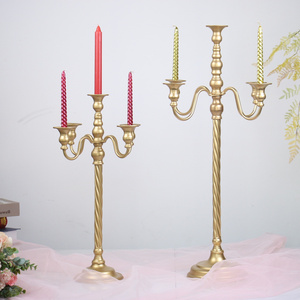 Minimalist Gold Candelabra For Wedding Home Decor  Floor Candle Holders Tall Metal 5 Arm Candelabra Candle Holder Centerpiece