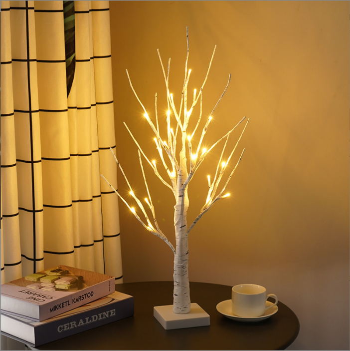 2ft White Birch Grove Artificial Tree Lights Twig Style Christmas Decorative Lighting for Home Outdoor Decor