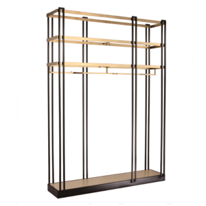 Gold  Retail Store Display Clothing Stainless Steel Display Stand Rack