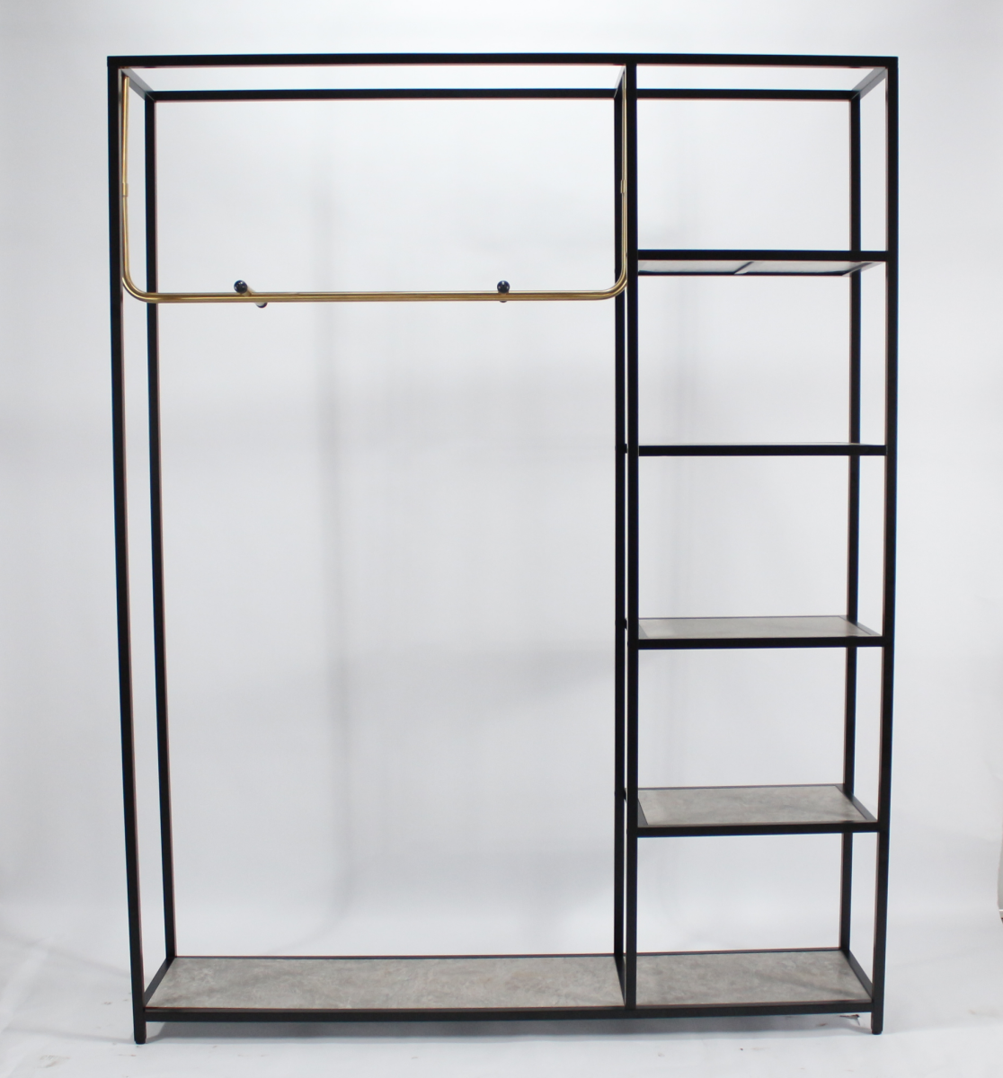 Custom Boutique Display Racks Multifunction Retail Store Clothes Display Stand Gold T Shirt Wedding Dress Display Rack