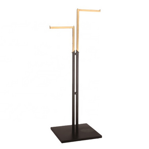 Custom Shop Design Store Stainless Steel Clothing Display Stand Double Arms Rack Retail Metal Clothing Display