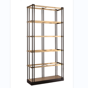 Clothing Store Display Racks Bag Display Stand Shoe Display Rack Retail Glod And Black Metal Shelves With Glass