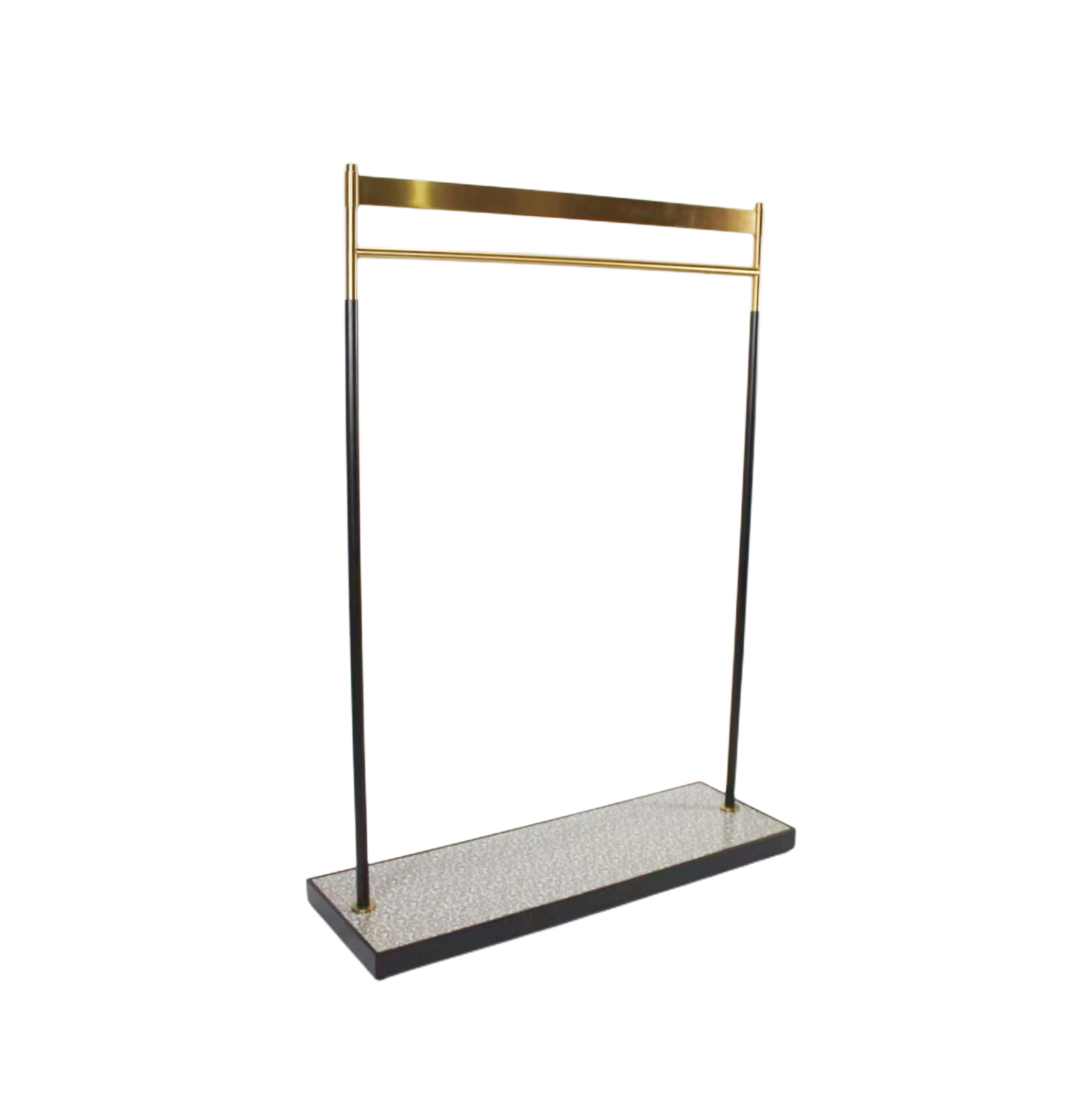 Retail Display Shelves Gold Black Iron Mens T Shirt Store Exhibition Cloths Hanger Stand Holder Clothes Display Stand For Shop