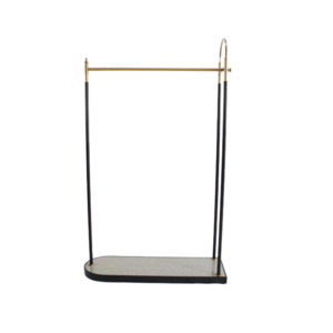 Retail Display Shelves Gold Black Iron Mens T Shirt Store Exhibition Cloths Hanger Stand Holder Clothes Display Stand For Shop