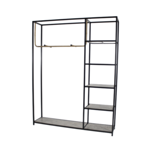 Custom Boutique Display Racks Multifunction Retail Store Clothes Display Stand Gold T Shirt Wedding Dress Display Rack