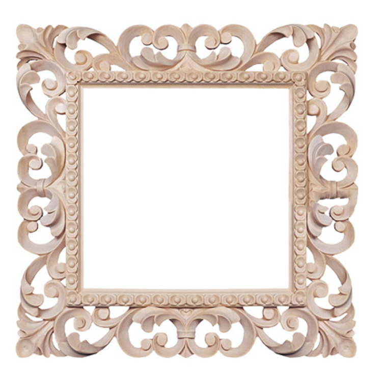 Decorative Furniture Parts Modern Mirror Frames Carved Wooden Decorative Picture Photo Frame