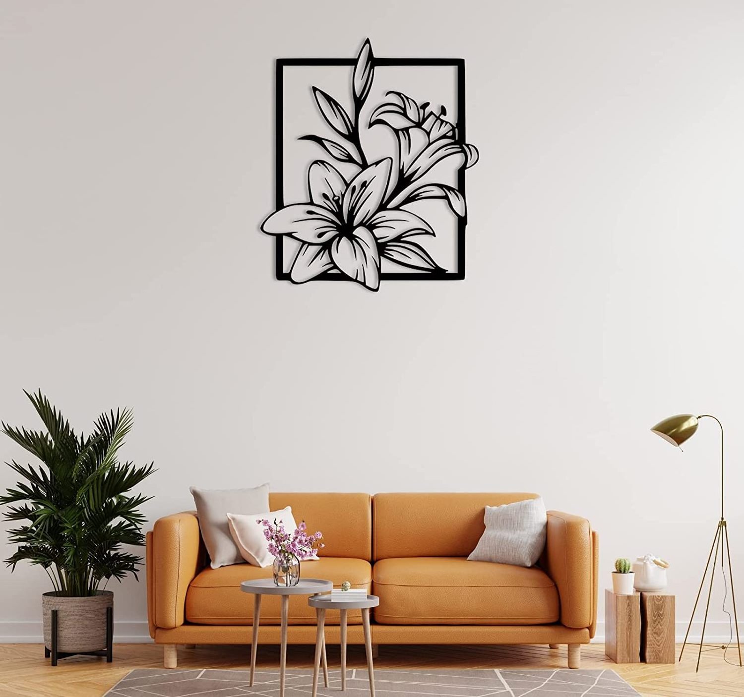 Stylish Flower Design Metal Wall Art Decor for Living room Bedroom Kids Room Kitchen office Wall Hanging Decoration