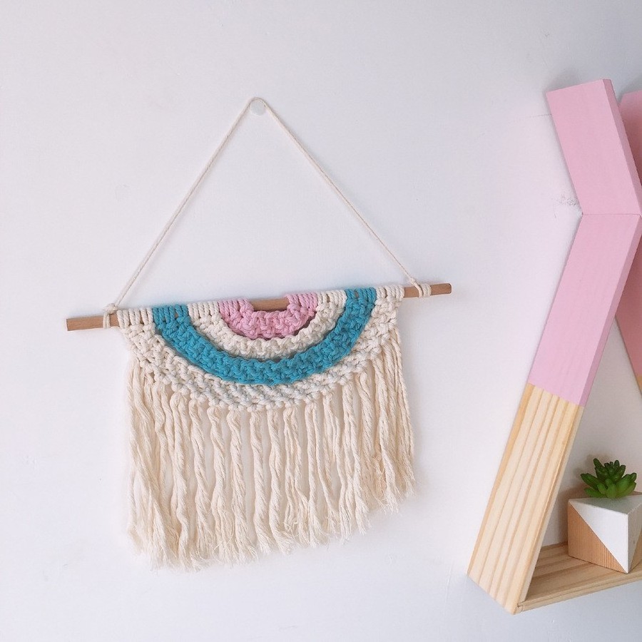 Top Quality Woven Macrame Cotton  Wall Hanging Boho For Bedroom Living Room Home Decoration