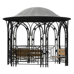 Outdoor garden ornamental metal decorative wrought iron pavilion gazebos