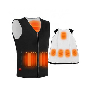 Unisex USB Rechargeable Electric Heat Jacket Casual Fleece Heated Vest for Men and Women Winter Body Warmer Thermal Vest