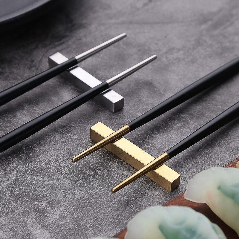 Luxury titanium metal Korean custom logo color chopsticks stainless steel 304 (18/10) for gift wedding