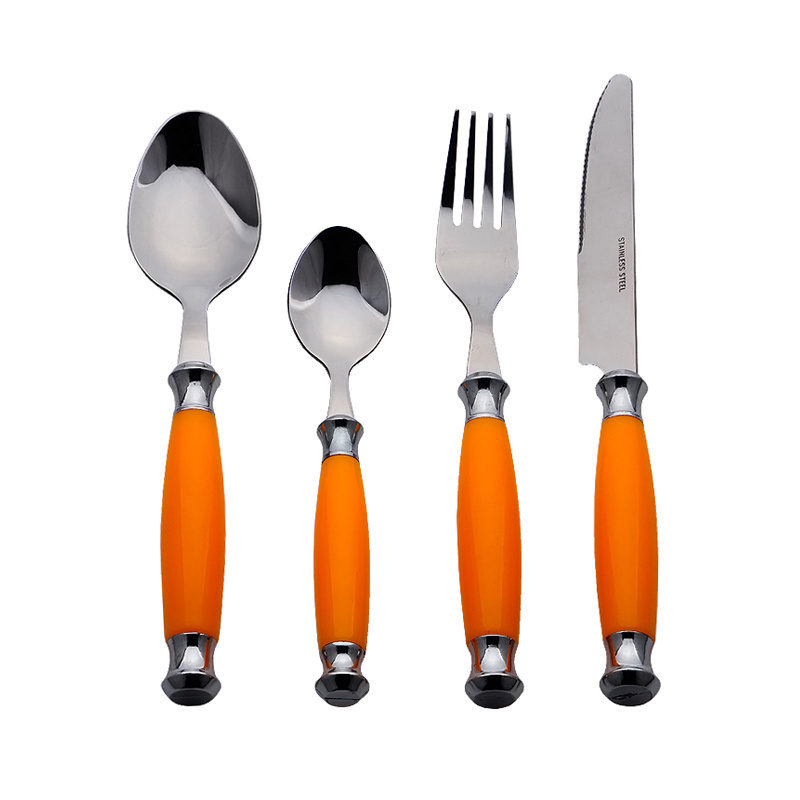 Hot sale promotional 1 cent items 4pcs set cutlery with packing box